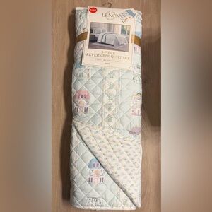 Lenox Spice Village Reversible Quilt 3 piece Set sz King